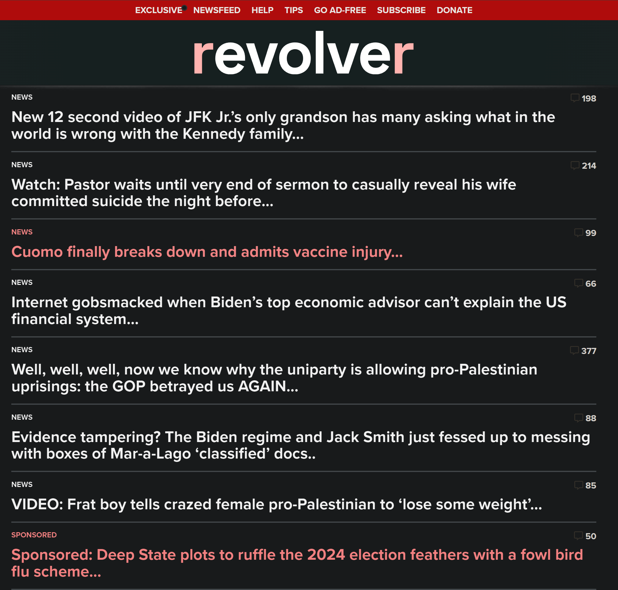 revolver.news before the fix