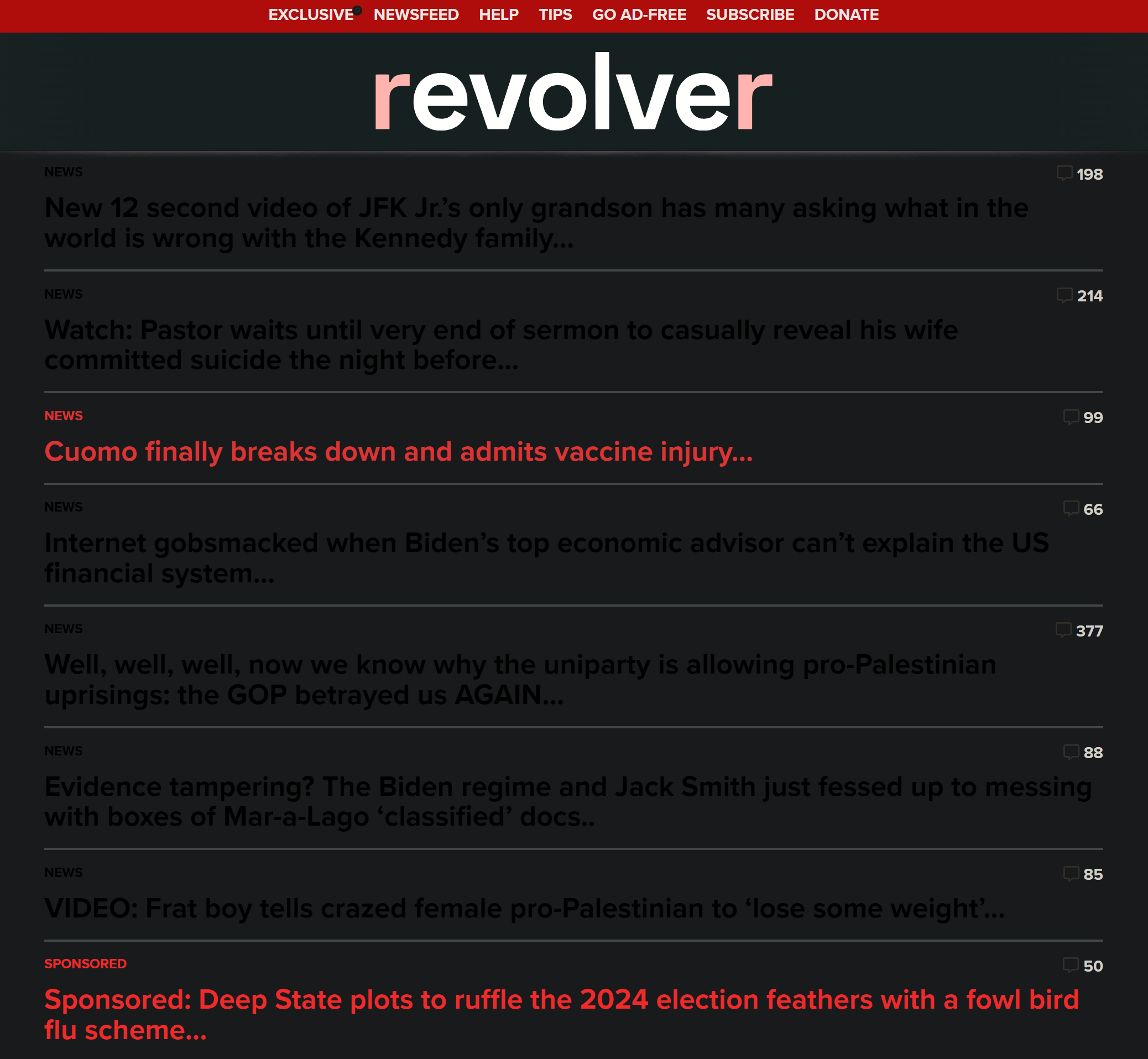 revolver.news before the fix