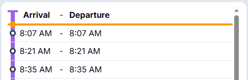 An image of the Ritchie's Bus Schedule time tables