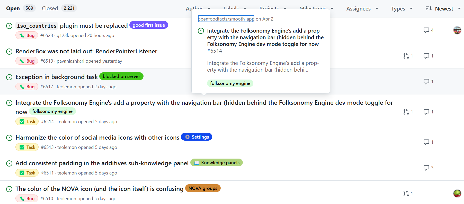 Open Food Facts GitHub Repo