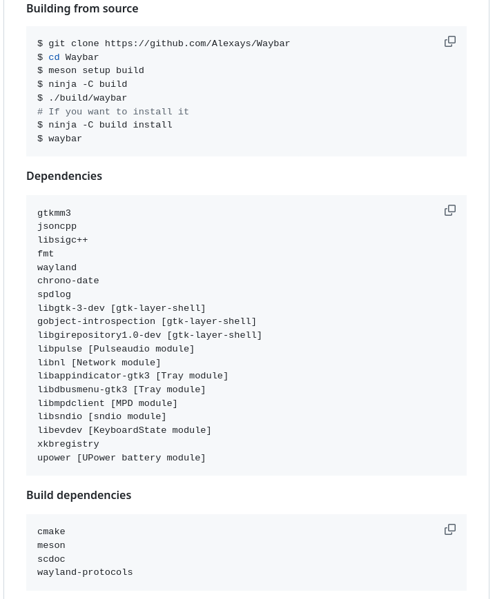 Documentation on building the project