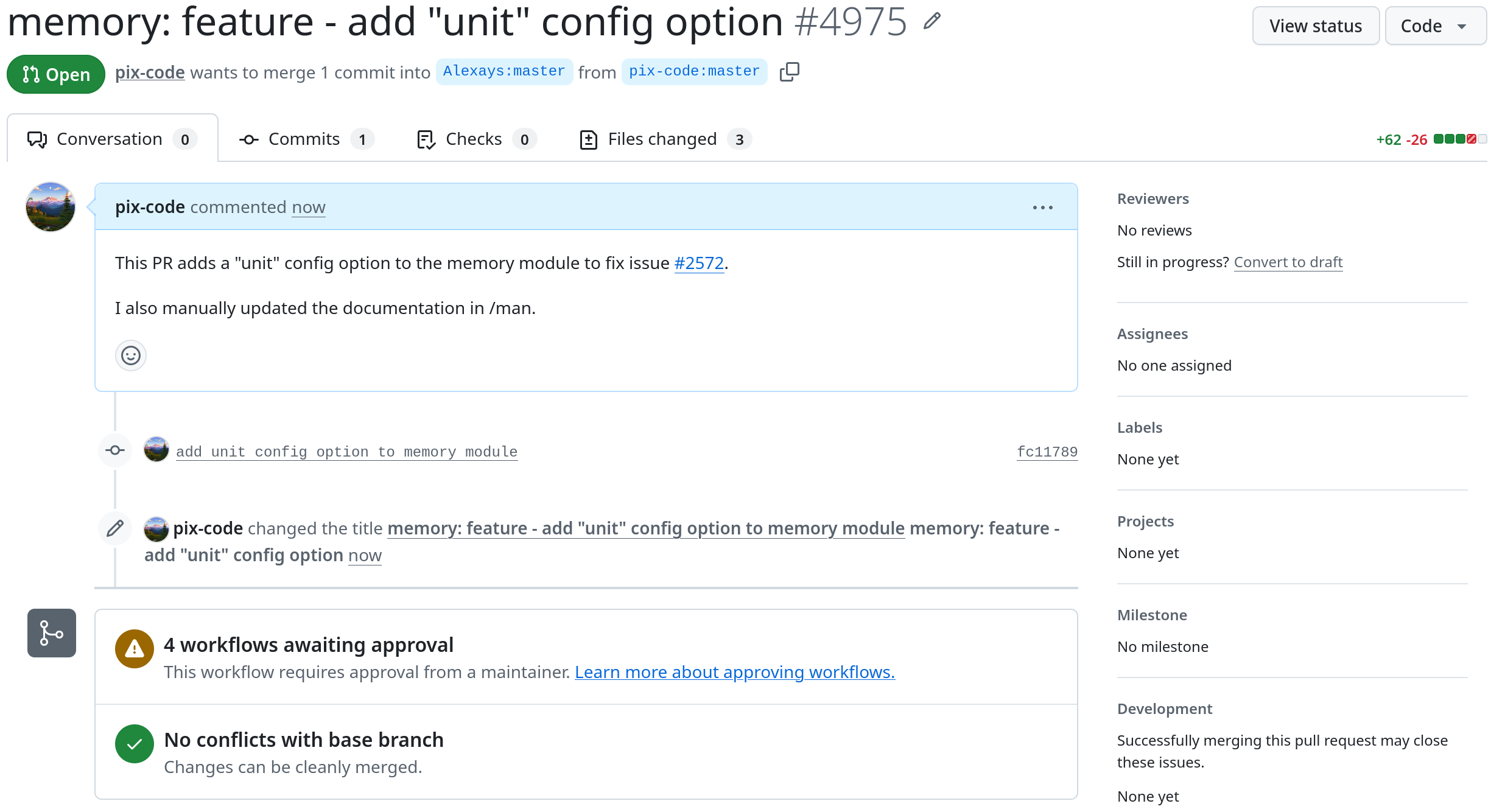 My pull request